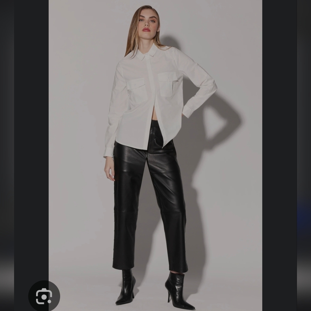 Walter Baker White Oversized  Button-Up Shirt‎